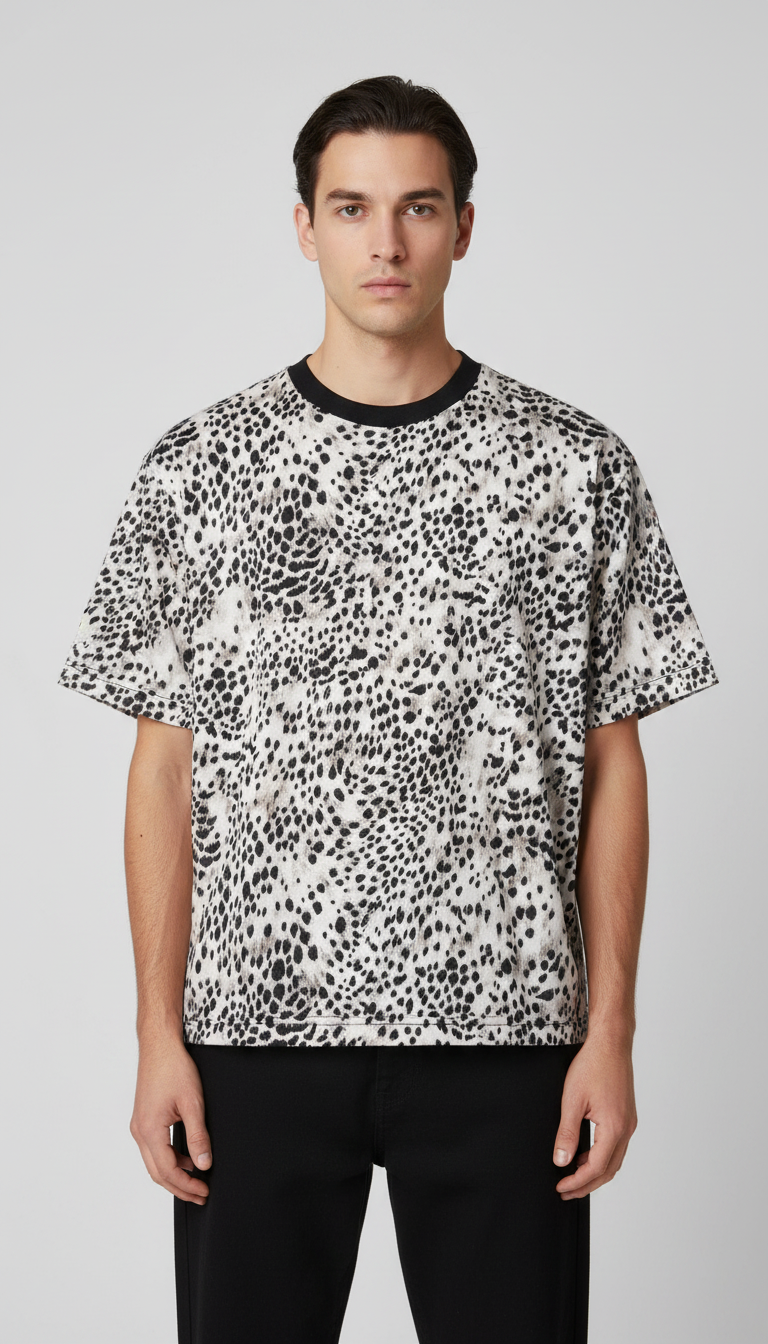 Unisex Leopard Print Boxy T-Shirt