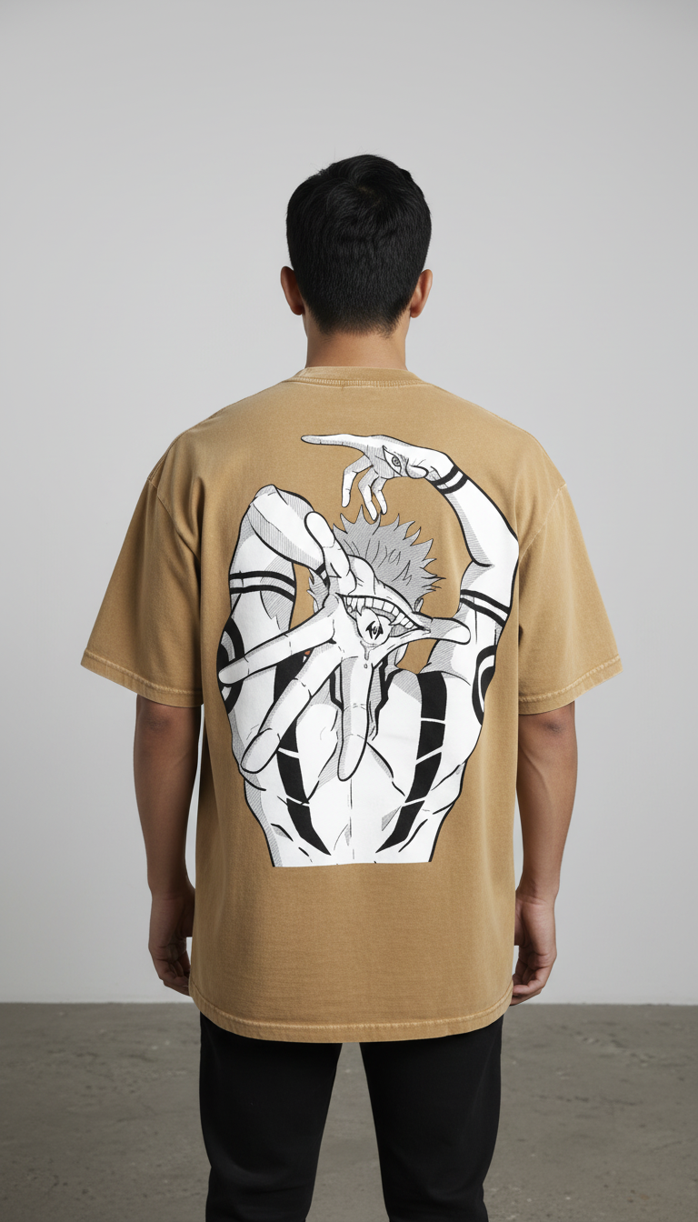Snow Washed Oversized Cotton T-Shirt