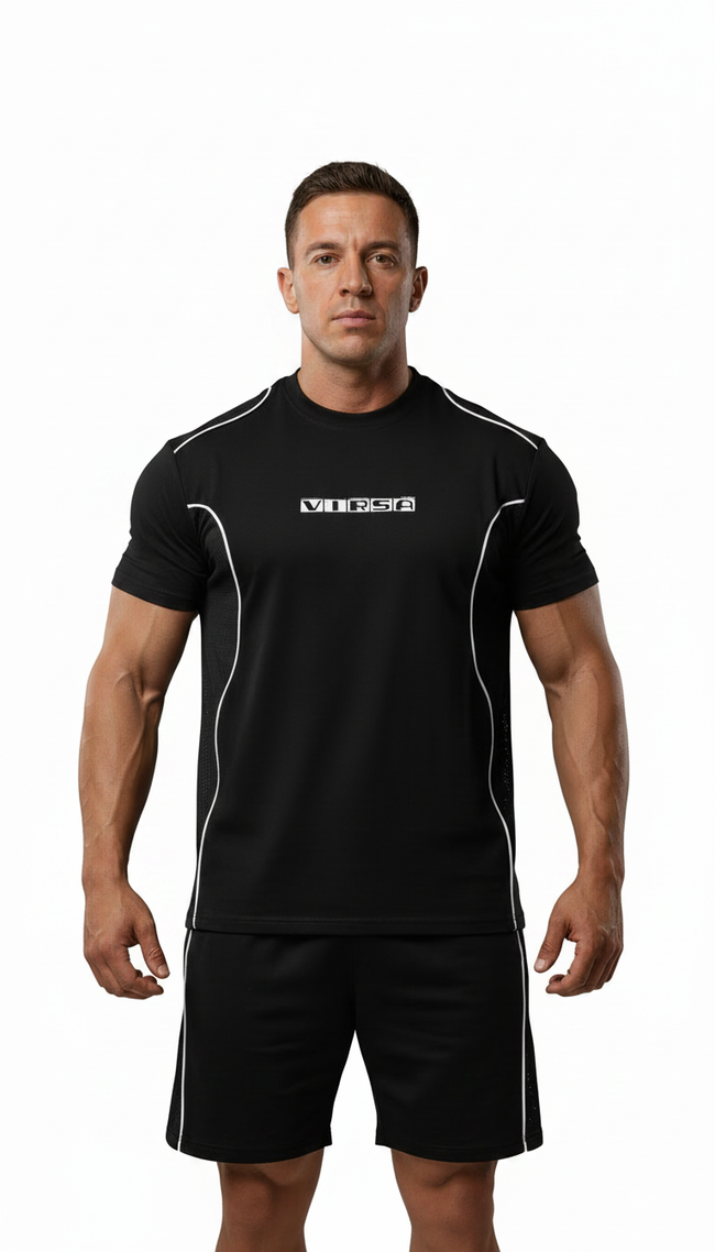 Contrast Piped Panel T-Shirt Hover Image
